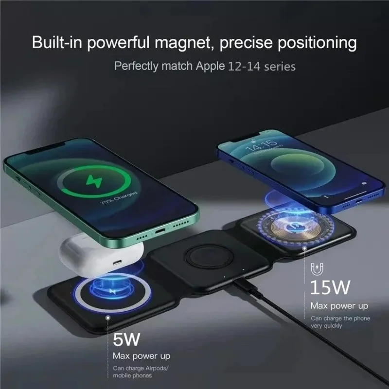 3 in 1 Portable Magnetic Wirel - مراجعة Smartwatch Ac وسعره